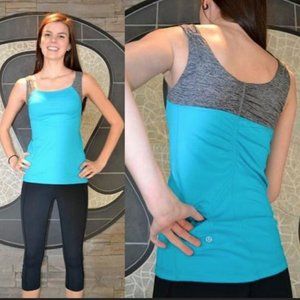 Lululemon Spirit Tank Surge/Heathered Black 6